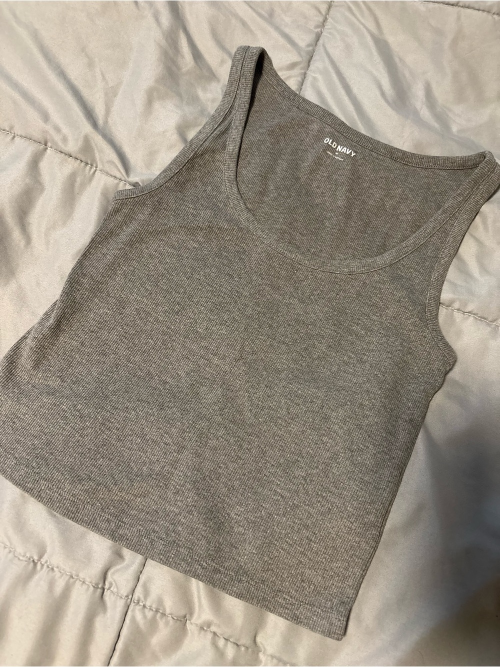 Old Navy Gray Ribbed Cropped Tank top